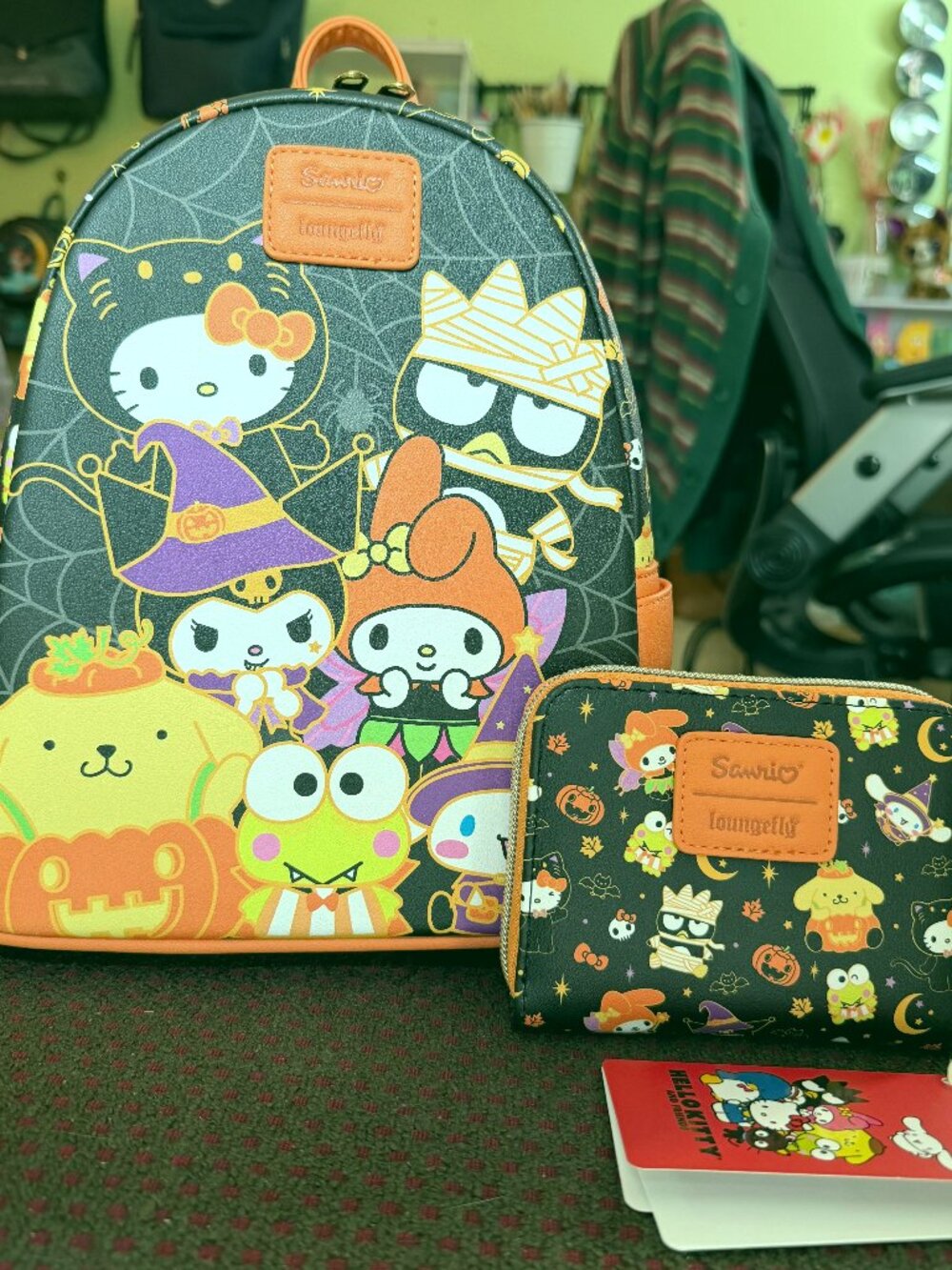 NWT Loungefly Sanrio Hello Kitty & Friends Halloween Stacked Mini Backpack Set
